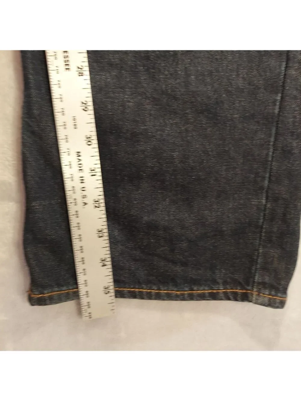 Old Navy dark mens straight 42x36 jeans measure 43x35.5 high rise 100% cotton